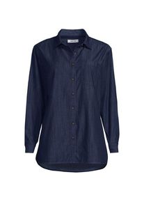 LANDS' END Jeansbluse aus Lyocell-Mix in Plus-Gr&ouml;&szlig;e, Damen, size: plus, Blau, by Lands' End