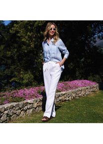 LANDS' END Relaxte Premium Reinleinen-Schlupfhose f&uuml;r Damen, Damen, size: regular, Wei&szlig;, Leinen, by Lands' End