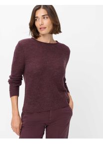 Brax Damen Strickpullover Style LESLEY blackberry violet, dunkles lila, Gr. 46