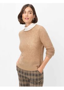 Brax Damen Strickpullover Style LESLEY walnut, Beige, Gr. 48