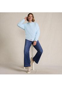 LANDS' END Sweatshirt SERIOUS SWEATS f&uuml;r Damen in Plus-Gr&ouml;&szlig;e, Damen, size: plus, Blau, Elasthan/Baumwoll-Mischung/Polyester-Mischung, by Lands' End