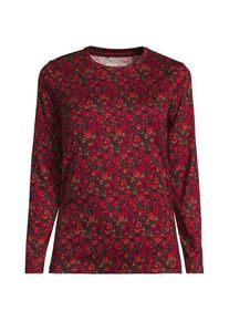 LANDS' END Supima-Shirt, Langarm in Plus-Gr&ouml;&szlig;e, Damen, size: plus, Rot, Baumwolle, by Lands' End