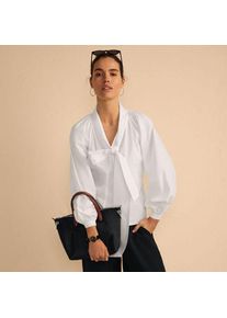 LANDS' END Schluppenbluse aus Baumwolle f&uuml;r Damen, Damen, size: regular, Wei&szlig;, Baumwolle, by Lands' End