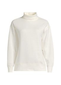 LANDS' END Serious Sweats Rollkragenpullover f&uuml;r Damen, Damen, size: regular, Elfenbein, Baumwoll-Mischung/Polyester-Mischung, by Lands' End