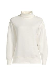 LANDS' END Serious Sweats Rollkragenpullover f&uuml;r Damen, Damen, size: regular, Elfenbein, Baumwoll-Mischung/Polyester-Mischung, by Lands' End