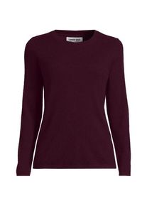 LANDS' END Kaschmir-Pullover mit rundem Ausschnitt in Plus-Gr&ouml;&szlig;e, Damen, size: plus, Rot, Kaschmir, by Lands' End