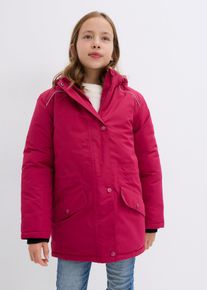 bonprix wasserdichte Funktionsjacke mit abnehmbarer Kapuze und reflektierenden Details, pink, Gr.128/134, Sch&ouml;ne Skijacke mit abnehmbarer Kapuze und reflektierenden Details