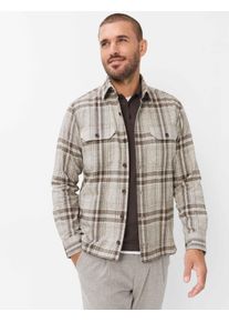 Brax Herren Overshirt Style KAY chocolate, dunkelbraun, Gr. XL