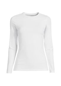 LANDS' END Shirt aus Baumwolle/Modal-Mix mit Rundausschnitt f&uuml;r Damen in Petite-Gr&ouml;&szlig;e, Damen, size: petite, Wei&szlig;, Baumwolle Modal, by Lands' End