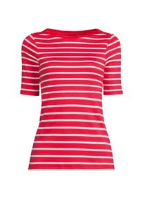 LANDS' END Supima-Shirt aus Baumwolle mit U-Boot-Ausschnitt in Plus-Gr&ouml;&szlig;e f&uuml;r Damen, Damen, size: plus, Rot, Baumwolle, by Lands' End