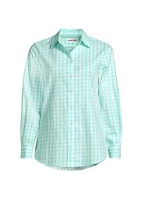 LANDS' END Lange leichte Flanellbluse f&uuml;r Damen in Plus-Gr&ouml;&szlig;e, Damen, size: plus, Blau, by Lands' End