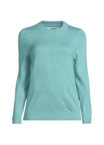 LANDS' END CashTouch Rundhalspullover f&uuml;r Damen in Petite-Gr&ouml;&szlig;e, Damen, size: petite, Gr&uuml;n, Polyacryl, by Lands' End
