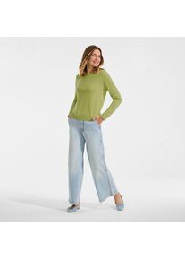 LANDS' END Merino-Pullover f&uuml;r Damen, Damen, size: regular, Gr&uuml;n, Wolle, by Lands' End