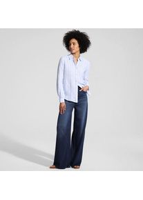 LANDS' END Starfish Knit-Jeans mit weitem Bein, Damen, size: regular, Blau, Baumwoll-Mischung/Polyester-Mischung, by Lands' End
