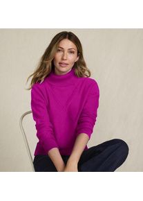 LANDS' END Rollkragenpullover Silk Touch f&uuml;r Damen in Petite-Gr&ouml;&szlig;e, Damen, size: petite, Pink, Polyester/Nylon/Viskose, by Lands' End