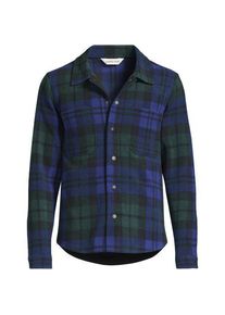 LANDS' END Hemdjacke aus Fleece f&uuml;r Herren, Herren, size: regular, Gr&uuml;n, Polyester, by Lands' End