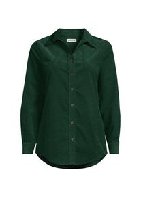 LANDS' END Feincord-Hemdbluse f&uuml;r Damen in Petite-Gr&ouml;&szlig;e, Damen, size: petite, Gr&uuml;n, Baumwolle, by Lands' End