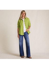 LANDS' END Feincord-Hemdbluse f&uuml;r Damen in Petite-Gr&ouml;&szlig;e, Damen, size: petite, Gr&uuml;n, Baumwolle, by Lands' End
