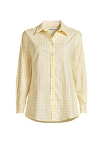 LANDS' END Lange leichte Flanellbluse f&uuml;r Damen in Plus-Gr&ouml;&szlig;e, Damen, size: plus, Gelb, by Lands' End