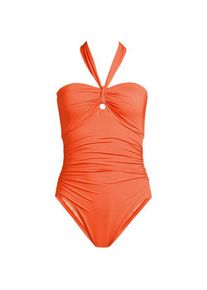 LANDS' END Wandelbarer Bandeau-Badeanzug Slender, hoher Beinausschnitt f&uuml;r Damen in Plus-Gr&ouml;&szlig;e, Damen, size: plus, Rot, Elasthan/Nylon-Mischung, by Lands' End