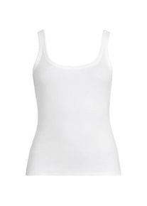 LANDS' END Ripp-Tanktop f&uuml;r Damen in Petite-Gr&ouml;&szlig;e, Damen, size: petite, Wei&szlig;, Elasthan/Baumwoll-Mischung, by Lands' End