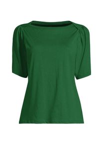 LANDS' END Supima-Shirt mit U-Boot-Ausschnitt f&uuml;r Damen, Damen, size: regular, Gr&uuml;n, Baumwolle, by Lands' End