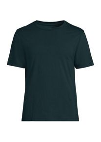 LANDS' END Supima Kurzarm-Shirt mit Rundhalsausschnitt f&uuml;r Herren, Herren, size: regular, Gr&uuml;n, Baumwolle, by Lands' End