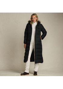 LANDS' END Maxi-Daunenmantel mit Kapuze f&uuml;r Damen in Plus-Gr&ouml;&szlig;e, Damen, size: plus, Schwarz, Polyester, by Lands' End