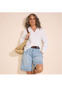 LANDS' END Premium Reinleinen-Schlupfbluse f&uuml;r Damen, Damen, size: regular, Wei&szlig;, by Lands' End