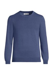 LANDS' END Rundhals-Pullover aus Baumwoll-Feinstrick f&uuml;r Herren, Herren, size: regular, Blau, Baumwolle, by Lands' End