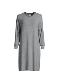 LANDS' END Silky Knit Nachthemd Gestreift f&uuml;r Damen, Damen, size: regular, Grau, Polyester/Viskose/Polyester-Mischung, by Lands' End