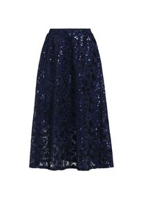 LANDS' END Midi-Spitzenrock f&uuml;r Damen, Damen, size: regular, Blau, Polyester, by Lands' End