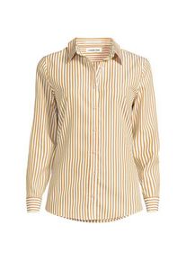 LANDS' END B&uuml;gelfreie Baumwoll-Bluse in Petite-Gr&ouml;&szlig;e, Damen, size: petite, Gelb, Baumwolle, by Lands' End