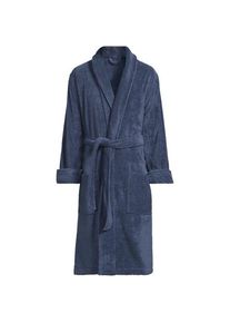 LANDS' END Bademantel aus t&uuml;rkischem Frottee f&uuml;r Herren, Herren, size: regular, Blau, Baumwolle, by Lands' End