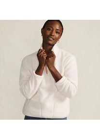 LANDS' END Teddy-Pullover mit Rei&szlig;verschluss f&uuml;r Damen, Damen, size: regular, Elfenbein, Polyester, by Lands' End