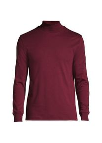 LANDS' END Supima Stehbundshirt f&uuml;r Herren, Classic Fit, Herren, size: regular, Rot, Baumwolle, by Lands' End