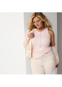 LANDS' END &Auml;rmelloses Henley-Shirt f&uuml;r Damen, Damen, size: regular, Elfenbein, Elasthan/Kunstseide/Viskose, by Lands' End