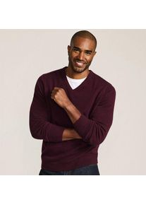 LANDS' END Kaschmirpullover mit V-Ausschnitt, Herren, size: regular, Rot, Kaschmir, by Lands' End