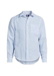 LANDS' END Premium Reinleinen-Hemd f&uuml;r Herren, Herren, size: regular, Blau, Leinen, by Lands' End