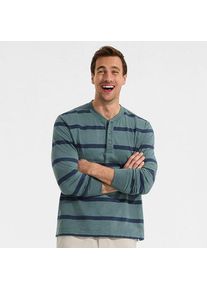 LANDS' END Flammgarn-Henleyshirt aus reiner Baumwolle f&uuml;r Herren, Herren, size: regular, Gr&uuml;n, Baumwolle, by Lands' End