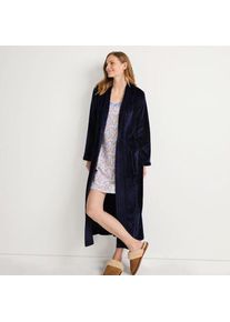 LANDS' END Bademantel aus Pl&uuml;sch-Fleece f&uuml;r Damen in Petite-Gr&ouml;&szlig;e, Damen, size: petite, Blau, Polyester, by Lands' End