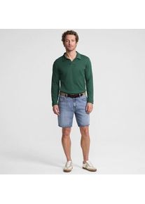 LANDS' END Soft Comfort Jeans-Shorts im Leinenmix, Herren, size: regular, Blau, Baumwolle/Leinen/Baumwoll-Mischung, by Lands' End