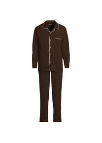 LANDS' END Jersey-Pyjamaset f&uuml;r Herren, Herren, size: regular, Braun, Elasthan/Baumwoll-Mischung, by Lands' End