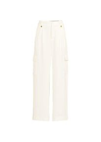 LANDS' END Cargo-Bundfaltenhose mit weitem Bein f&uuml;r Damen in Petite-Gr&ouml;&szlig;e, Damen, size: petite, Elfenbein, Elasthan/Viskose/Viskose-Mischung, by Lands' End