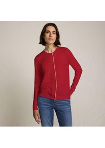 LANDS' END Cardigan mit Perlenverzierung Silk Touch f&uuml;r Damen, Damen, size: regular, Rot, Polyester/Viskose/Polyester-Mischung, by Lands' End