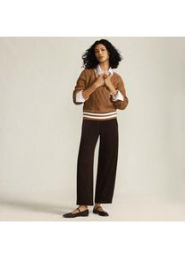 LANDS' END Sport Knit Barrel-Hose High Waist f&uuml;r Damen in Petite-Gr&ouml;&szlig;e, Damen, size: petite, Braun, Baumwolle, by Lands' End