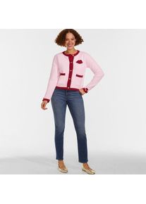 LANDS' END Lands' End Lulu Guinness Strickblazer f&uuml;r Damen in Petite-Gr&ouml;&szlig;e, Damen, size: petite, Pink, Polyester/Nylon/Polyester-Mischung, by Lands' End