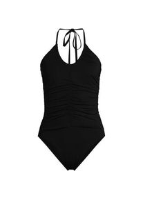 LANDS' END Wandelbarer Neckholder-Badeanzug f&uuml;r Damen, hoher Beinausschnitt, Damen, size: regular, Schwarz, Nylon-Mischung, by Lands' End