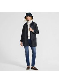 LANDS' END Lange Wachsjacke aus Baumwolle f&uuml;r Damen, Damen, size: regular, Blau, Baumwoll-Mischung/Polyester-Mischung, by Lands' End