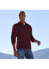LANDS' END Merino-Polopullover f&uuml;r Herren, Herren, size: regular, Rot, Wolle, by Lands' End
